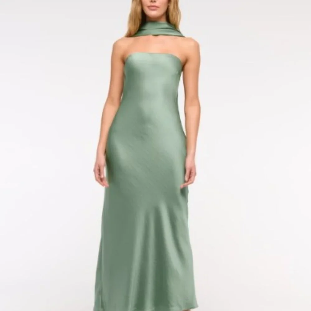 The A&F Julia Strapless Scarf Maxi Dress